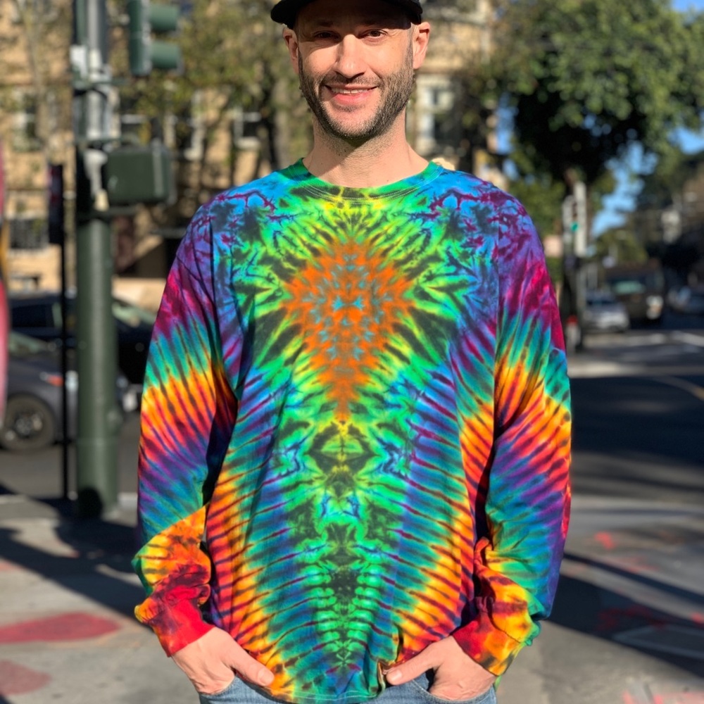 Long sleeve tie dye shirt